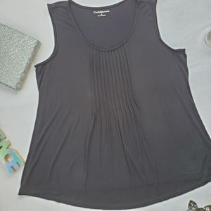 NWOT CROFT & BORROW Women's Black Top Tank, sz: L.